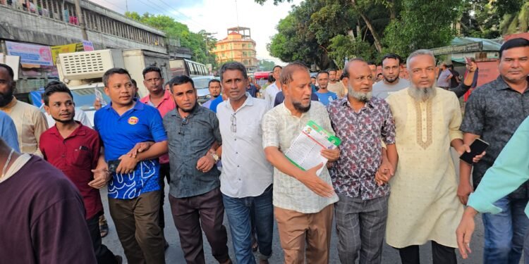 ওসমানীনগরে বিএনপির লিফলেট বিতরণ ও পথসভা