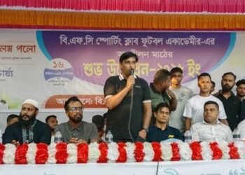 বিশ্বনাথে ‘বি.এফ.সি স্পোর্টিং ক্লাব ফুটবল একাডেমীর অনুশীলন মাঠের উদ্বোধন