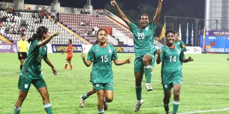 নাটকীয় ম্যাচে তৃষ্ণার গোলে শেষ হাসি বাংলাদেশে