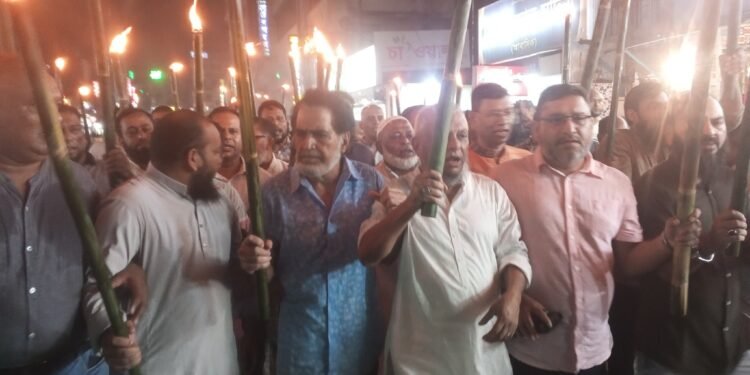 ‘সিলেট আন্দোলন’-এর মশাল মিছিল অনুষ্ঠিত: রোববার গণঅবস্থান কর্মসূচি